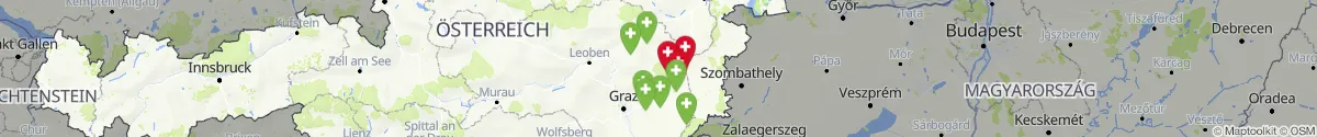 Kartenansicht für Apotheken-Notdienste in der Nähe von Pinggau (Hartberg-Fürstenfeld, Steiermark)